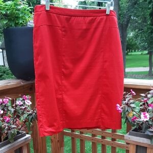 Worthington Vibrant Red Pencil Skirt Sz 16